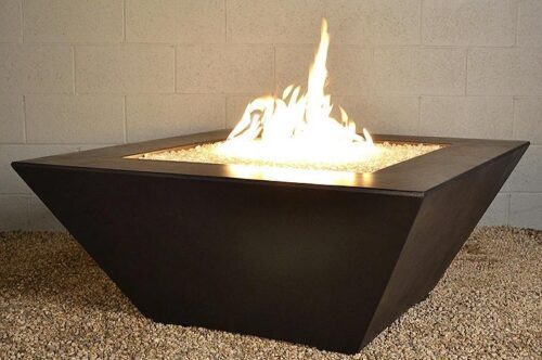 Modern Fire Pit - Zoid Square Fire Table