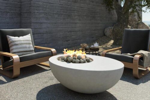 Modern Fire Pit - Nyx - Concrete Fire Bowl