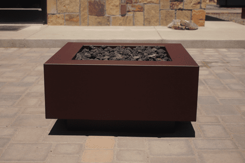 Modern Fire Pit - Square CL Steel