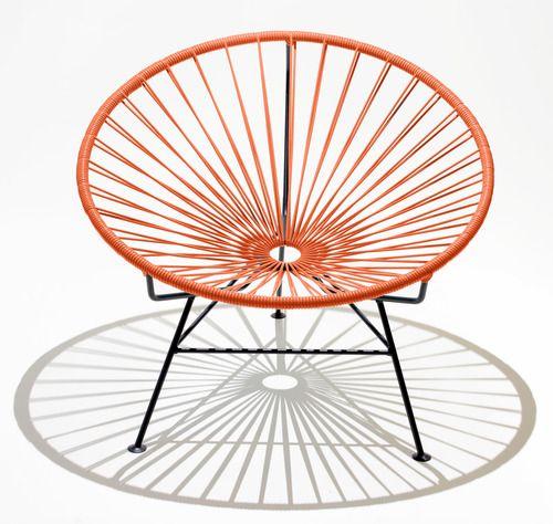 sayulita orange patio chair
