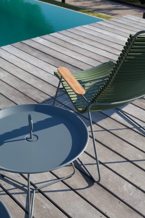 blue outdoor table