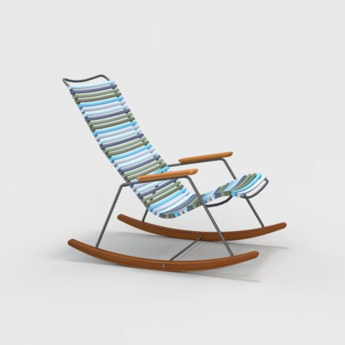 blue and green rocking chair
