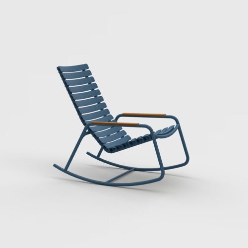 blue outdoor rocking chair