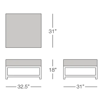 outdoor sectional dimensions